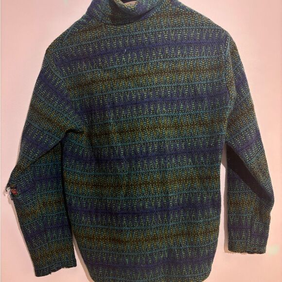 Vintage Fox Knapp Men's Wool Pullover Peak Collar Sweater - Picture 5 of 8